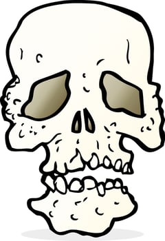 doodle character cartoon skull vector