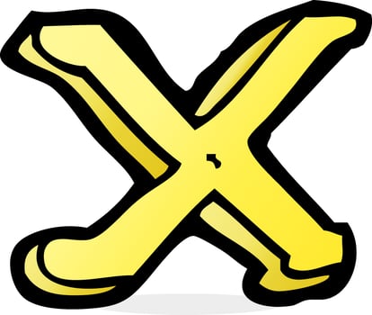 cartoon letter X vector