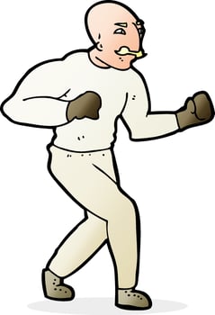 cartoon victorian boxer vector