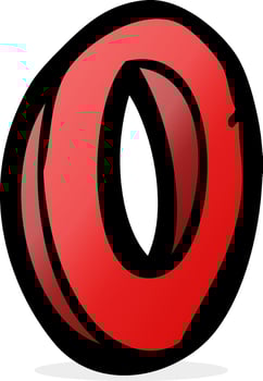 cartoon letter O vector