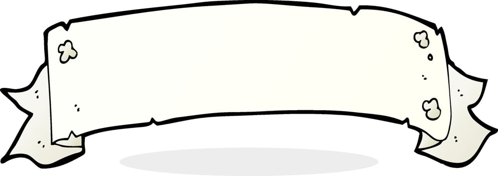 heraldry scroll banner cartoon vector
