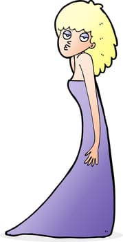cartoon woman pulling photo face vector
