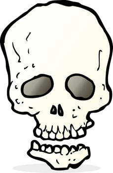 doodle character cartoon skull vector
