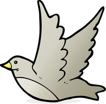 cartoon flying bird vector