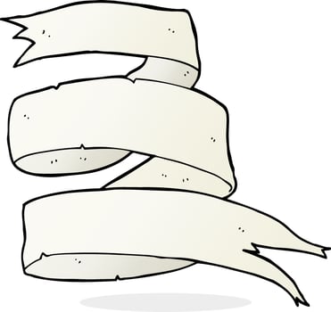 old scroll banner cartoon vector