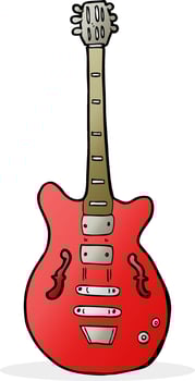 cartoon electric guitar vector
