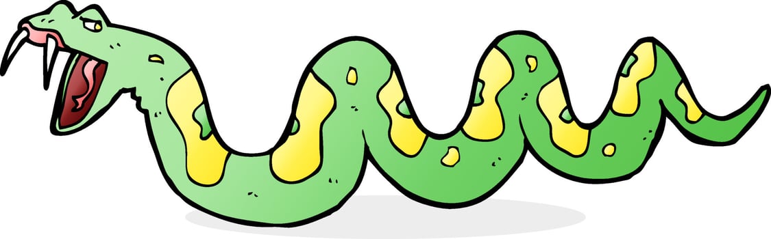 cartoon poisonous snake vector