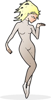 cartoon future space woman vector