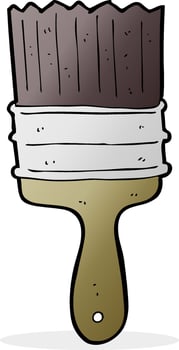 cartoon paint brush vector