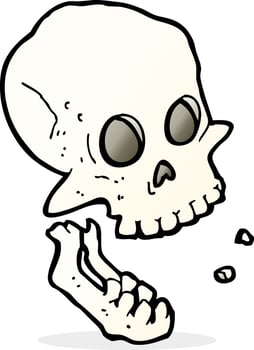 cartoon laughing skull vector
