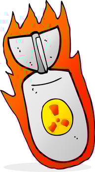 cartoon atom bomb vector