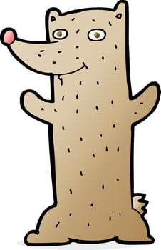 funny cartoon bear vector