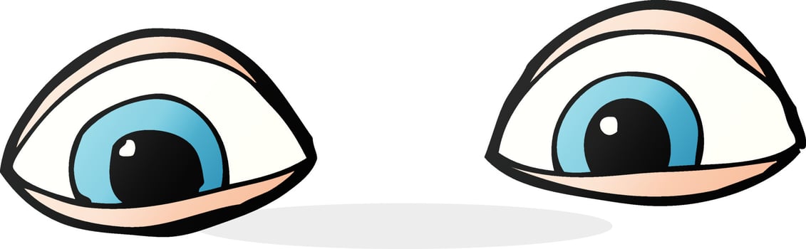 doodle character cartoon eyes vector