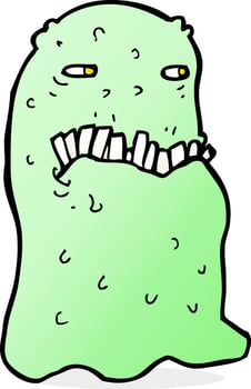 cartoon gross ghost vector