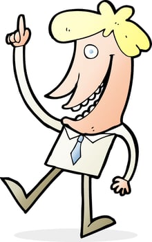 cartoon man with idea vector