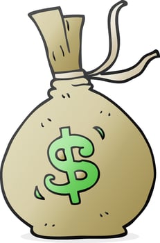 cartoon bag of money vector