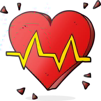 cartoon heart rate vector