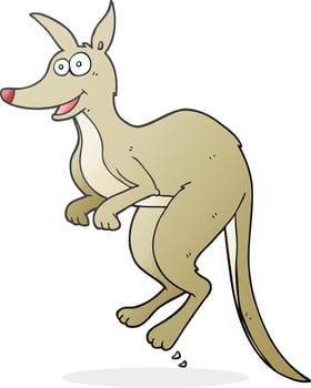 doodle character cartoon kangaroo vector