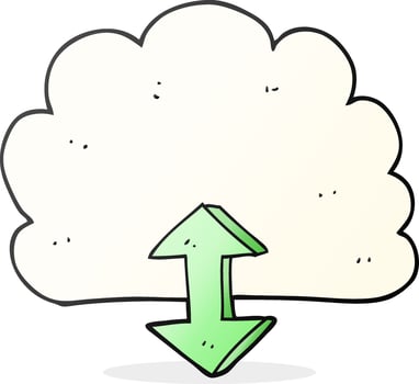 cartoon digital cloud vector