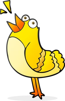 doodle character cartoon bird vector