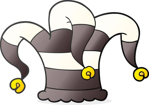 cartoon jester hat vector