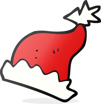 cartoon santa hat vector