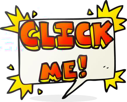 cartoon click me symbol vector
