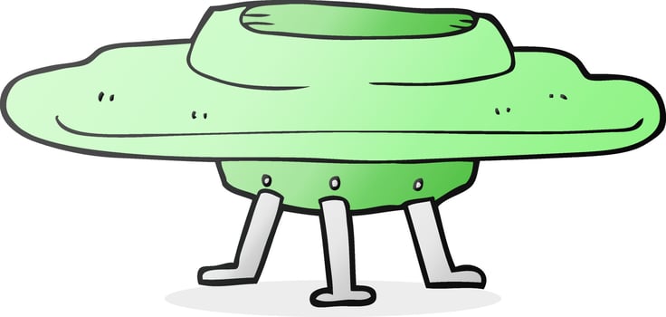 cartoon flying saucer vector