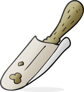 doodle character cartoon shovel vector