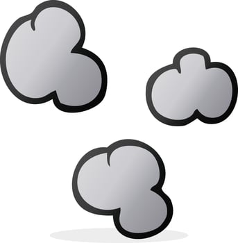 cartoon smoke clouds vector
