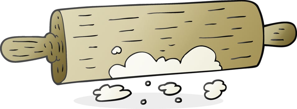 cartoon rolling pin vector
