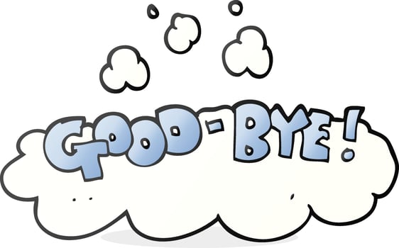 cartoon good-bye symbol vector