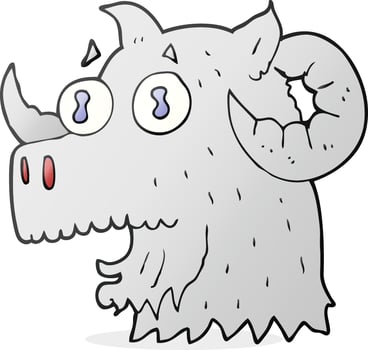 cartoon ram head vector