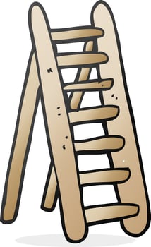 doodle character cartoon ladder vector