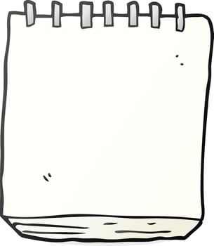 cartoon note pad vector