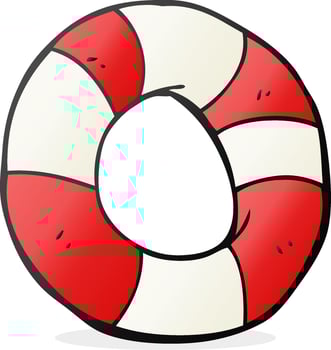 cartoon life ring vector