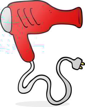 cartoon hair dryer vector