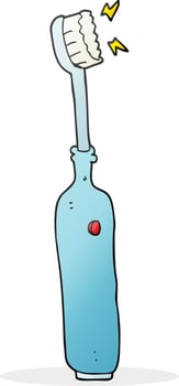 cartoon electric tooth brush vector