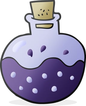 cartoon science potion vector