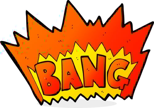 doodle character cartoon explosion vector