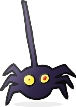 cartoon halloween spider vector