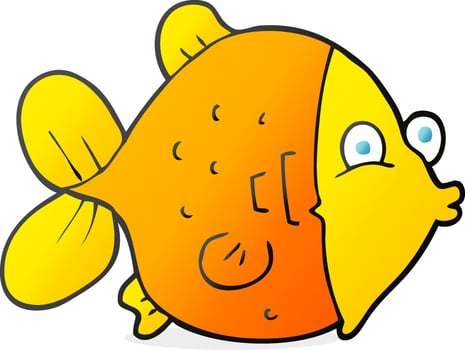 cartoon funny fish vector