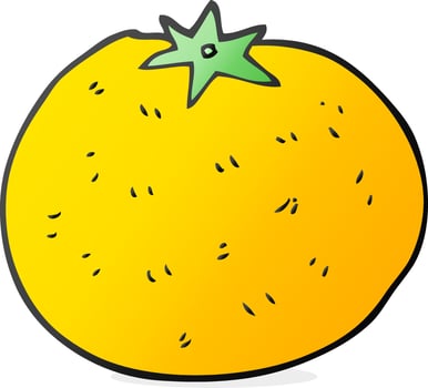 doodle character cartoon orange vector
