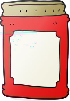 cartoon jam jar vector
