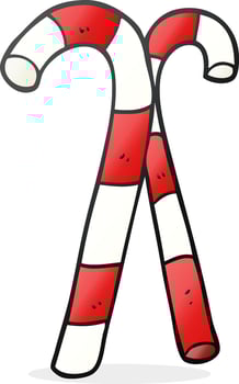 cartoon candy canes vector