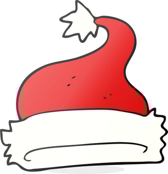 cartoon christmas hat vector