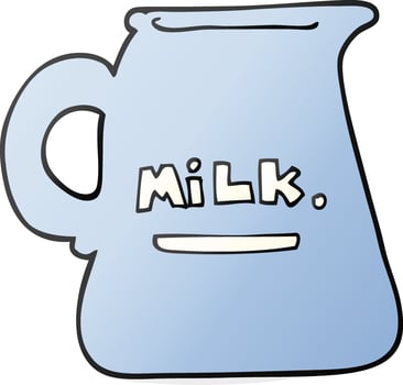 cartoon milk jug vector
