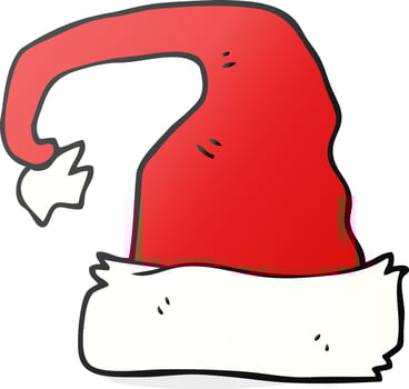 cartoon christmas hat vector