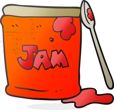 cartoon jam jar vector
