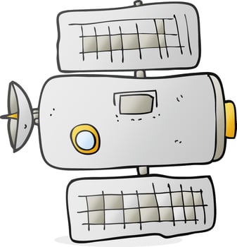 cartoon space station vector